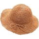 thumbnail image 4 of Nvzi Sombreros de sol de ala ancha plegables y flexibles para verano, sombrero de paja para playa para niños pequeños, color beige, 4 of 4