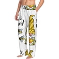 thumbnail image 2 of Uemuo Gnome Sweet Honey Pattern Men's Wide Leg Palazzo Lounge Pants with Pockets Light Weight Loose Comfy Casual Pajama Pants-XX-Large, 2 of 9