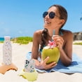 thumbnail image 2 of Set of 5 Beach Cup Holder with Pocket, Multifunctional Sand Cup Holder for Beverage Phone Sunglass Key, Beach Accessory Drink Sand Coaster, 2 of 7