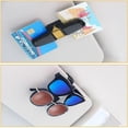 thumbnail image 4 of Car Sun Visor Glasses Clip Carbon Fiber 180 Rotatable Universal Sunglasses Cards HolderGold, 4 of 5