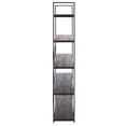 thumbnail image 5 of SAFAVIEH Euan 41.38 in. 5 Shelf Cross Back Etagere, Cocoa Walnut/Matte Black (41.4 in. W x 12.5 in. D x 70 in. H), 5 of 12