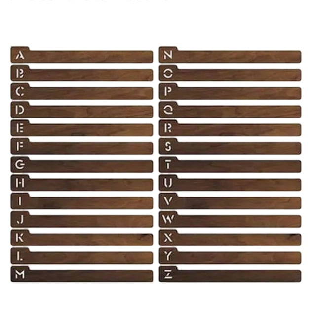 Alphabetical Vinyl Record Dividers, Durable Wooden Material For Streamlined Organization In Your Music Collection