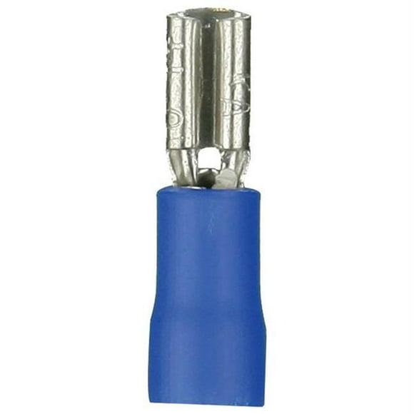 Non-insulated Female Quick Disconnect, 100 Pk -blue; 16 - 14 Gauge; .110