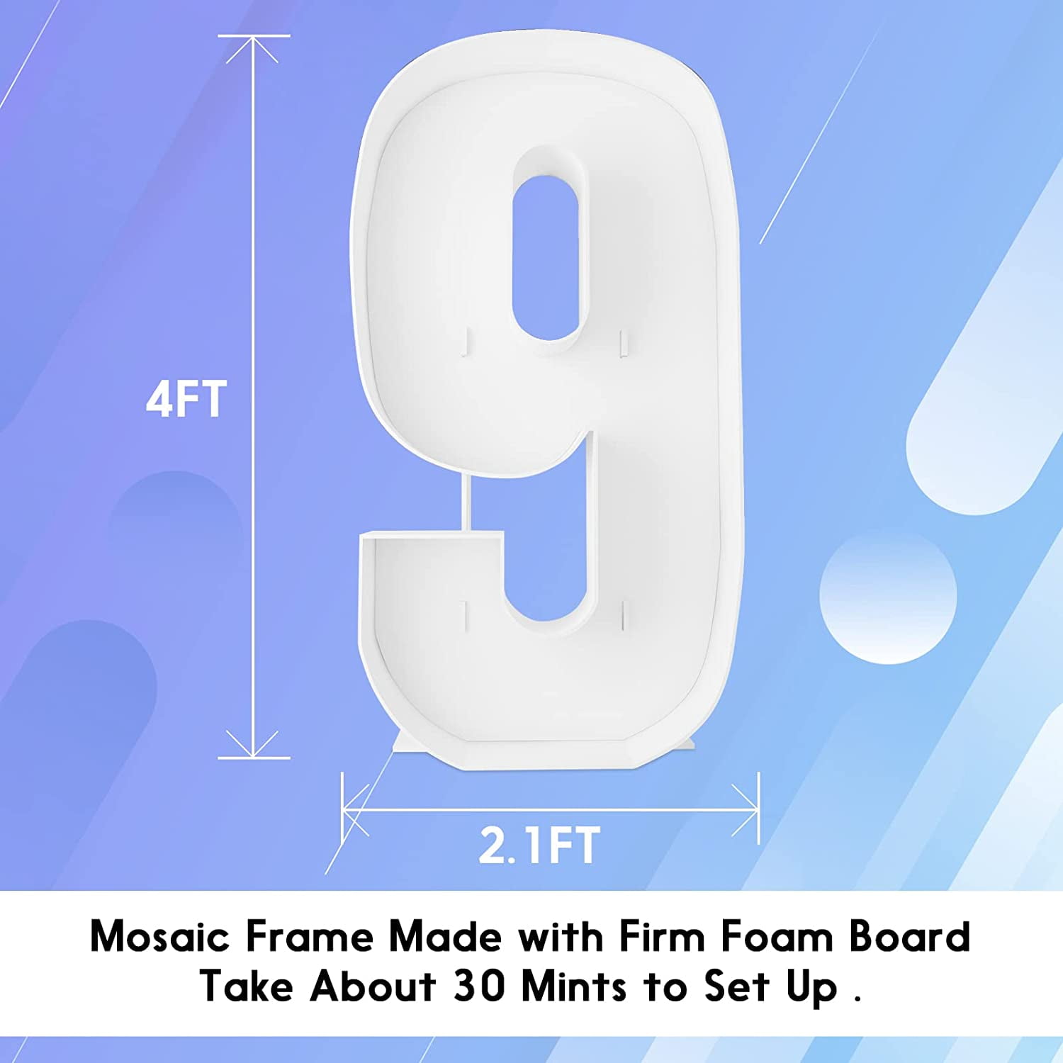 4ft All Numbers 0-9 Bundle/large Foam Number Templates/marquee 
