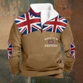 thumbnail image 1 of British- High Neck Half Zip Pullover Sweatshirt For Casual Outdoor Warmth And Soft Lined Comfort In Fall Winter, 1 of 3
