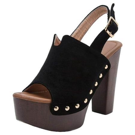 

Cglfd New Fish Mouth High-Heeled Thick-Heeled Thick-Soled Comfortable Women S Sandals