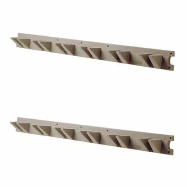 Suncast 4 Foot Handled Garden Tool Shed & Garage Wall Hanger, Platinum (2 Pack)