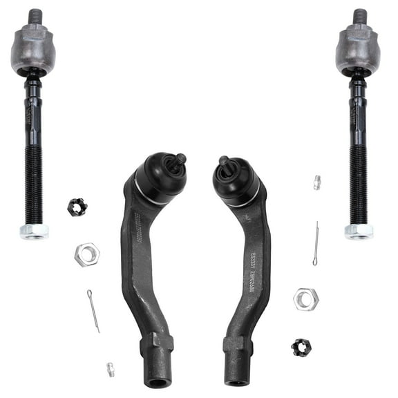 Detroit Axle - 4PC Front Inner and Outer Steering Tie Rods Replacement for 1996 1997 1998 1999 2000 Honda Civic - [1997-2000 Acura EL]
