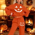 thumbnail image 2 of Likimi Halloween Sweatsuit For Women 2 Piece Outfit With Pocket Long Sleeve Hallowmas Graphic Print Hooded Sweatshirt With Sweatpants Autumn Winter Casual Soft Tracksuit Size 3Xl, 2 of 4