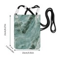 thumbnail image 2 of Multi-Color Cross-Body Handbag 8.27×5.91in Waterproof, Scratch-Resistant And Odor-Free Detachable Shoulder Strap Lightseagreen Marble_4, 2 of 8