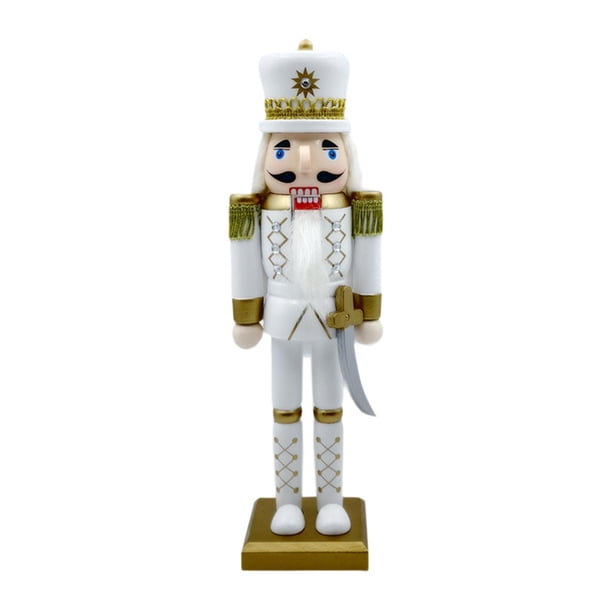 Figura de Cascanueces de Madera con Base Estable y Base de Cascanueces Independiente Estilo A