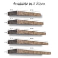 thumbnail image 7 of Posh Pollen - Hollow Floating Shelf, Hidden Bracket, Mango Wood, Heavy Duty, Wall Mounted Shelf, 48Wx12D, Light Wash, 7 of 7