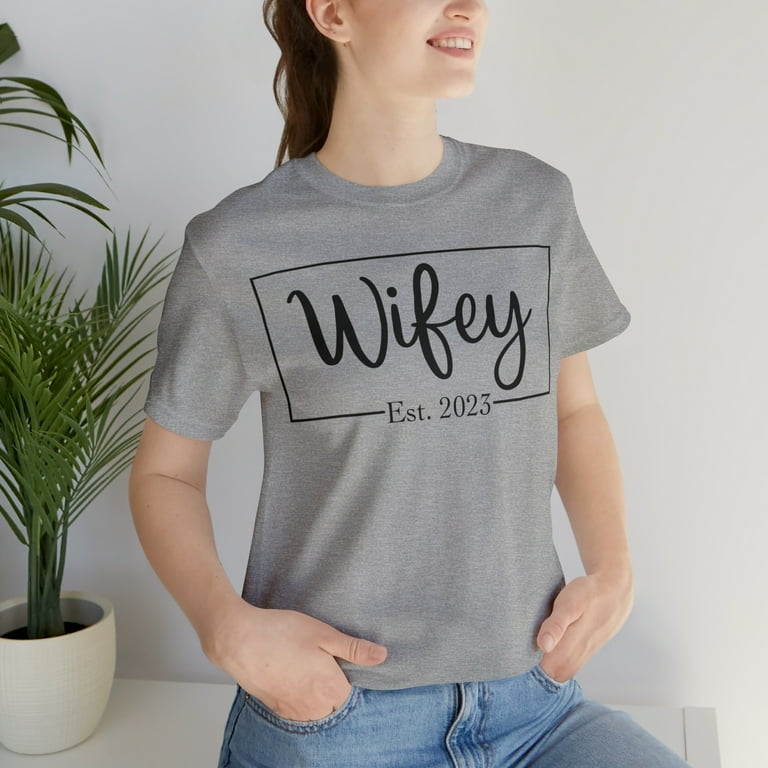 Wifey Tshirt Gift for Wife Bridal Tee Shirt