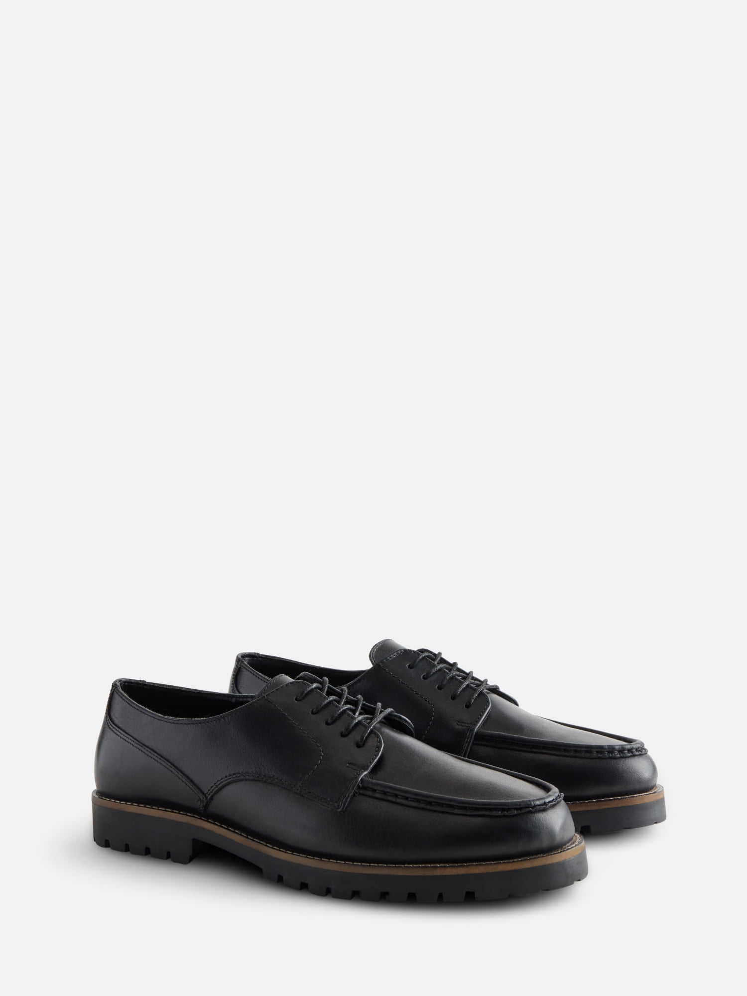 Free Assembly Men's Leather Moc Toe Oxfords