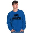 thumbnail image 3 of Dad Knows A lot Grandpa Everything Men's Big & Tall Crewneck Sweatshirt Brisco Brands 4X, 3 of 5