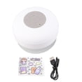 thumbnail image 1 of Altavoz de ducha Bluetooth impermeable resistente a caídas mini altavoz inalámbrico portátil con ventosa para baño blanco pegatinas gratis, 1 of 12