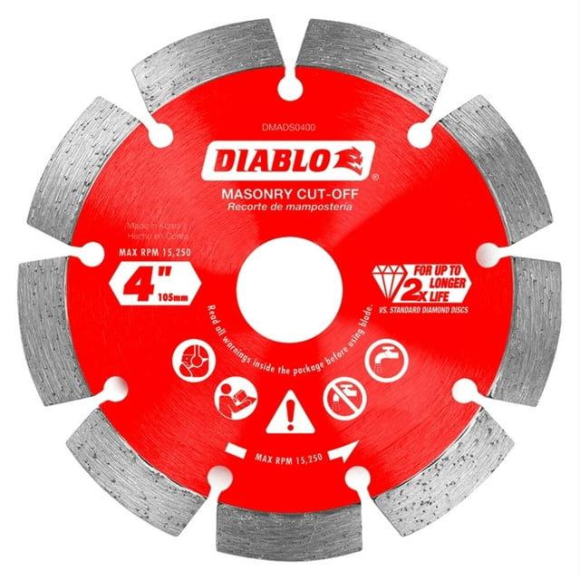 Diablo MASNRY Disque DMND SEG 4 Pouces" (Lot de 1)