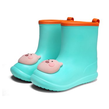 Cyiecw Bottes de Pluie pour Tout-Petits Chaussures de Pluie pour Garçons et Filles Bottes Imperméables 2-7 Ans