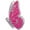 Hot Pink, variant on Delight Jewelry Silver-tone Large Translucent Hot Pink Flying Butterfly - Script Class of 2025 Dome Charm Necklace, 18"