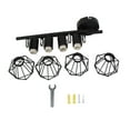 thumbnail image 2 of Track Lighting Kit, 4 Light Stylish GU10 High Brightness Wide Lighting Angle Rustproof Track Lighting Fixtures With Wrench For Restaurants, 2 of 8