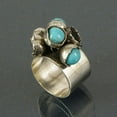 thumbnail image 2 of QQTDFG Vintage 925 Silver Turquoise Ring Women Man Wedding Party Gift Jewelry Size 6-10-#3-6, 2 of 5