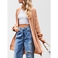 thumbnail image 3 of Long Cardigan Sweaters for Women Fall Trendy Oversized Open Front Winter Coat Orange Color S, 3 of 8