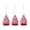 Red White Bulbs, variant on Mr. Christmas 5 in. Set of 3 Nostalgic Ceramic Tree Ornament- Red with White Bulbs
