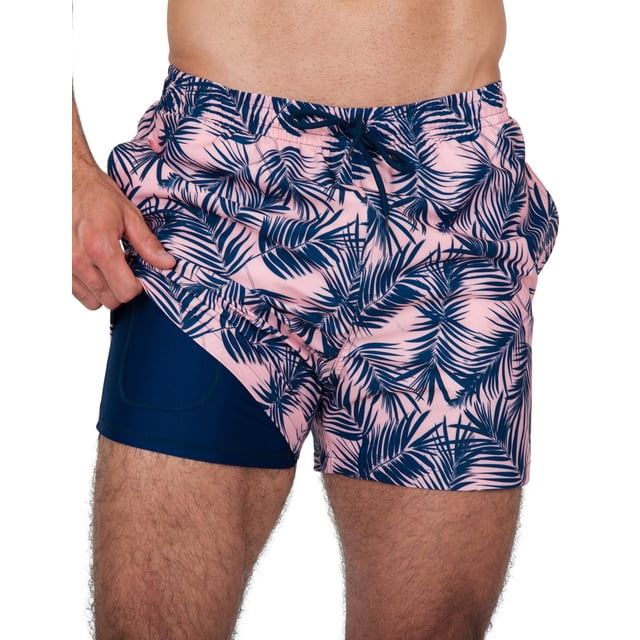 Traje de baño palmas hombre short con licra interna Gym&Swim GYS004/Traje de baño/Máxima comodidad
