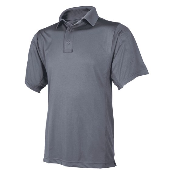 Tru-Spec 4077 Mens Short Sleeve Eco Tec Earth Friendly Polo Shirt, Steel Gray