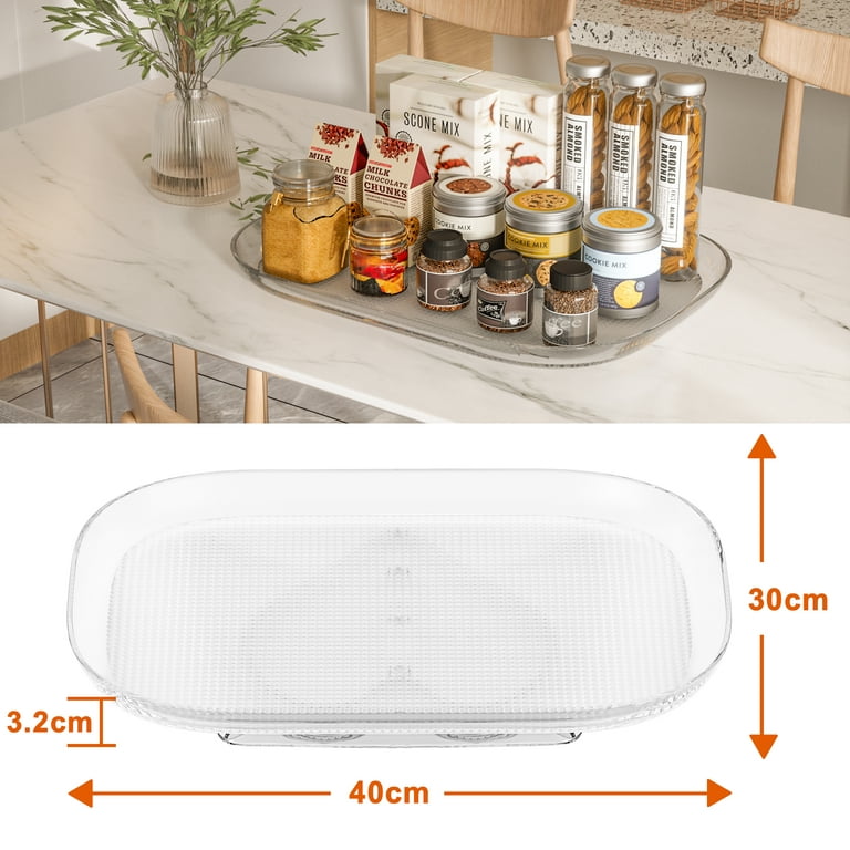 Lazy Susan Turntable Organizer For Refrigerator, 15.67'' Clear
