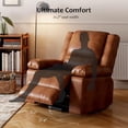thumbnail image 3 of Bingirl Fauteuil Inclinable Releveur de 22 Pouces en Cuir PU avec Massage et Chaleur (Brun Rétro), 3 of 8