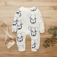 thumbnail image 3 of Baby Boy Clothes 3 Months Baby Boys Summer Bodysuits 6 Months Baby Boys Long Sleeve Elephant Prints Bodysuits White, 3 of 8