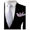 thumbnail image 2 of Mens Solid ColorTie Woven Wedding Necktie 3.5" For Men Satin Finish, 2 of 2