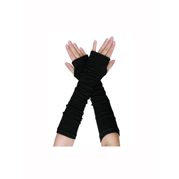 Unique Bargains Unique Bargains Women's Ruffled Thumb Hole Wrist Arm