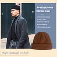 thumbnail image 3 of Sonducket Sombrero de hilo de punto de invierno Gorras de cabeza corta Hombres Mujeres Sombreros Senderismo Café Type3 NO3, 3 of 6