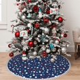 thumbnail image 5 of Rocae Colorful Stars for Christmas Tree Skirt with Pom Pom Trim for Holiday Party for Holiday Home Decor Indoor Outdoor-30", 5 of 7