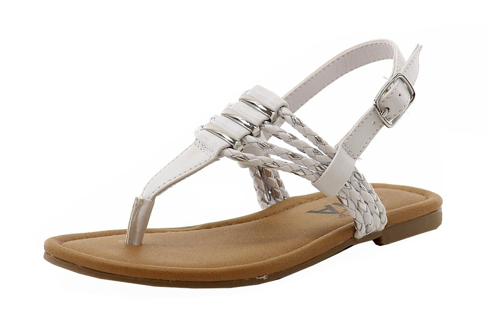 MIA Mia Girl's Posh Strappy White/Silver Fashion Sandals Shoes
