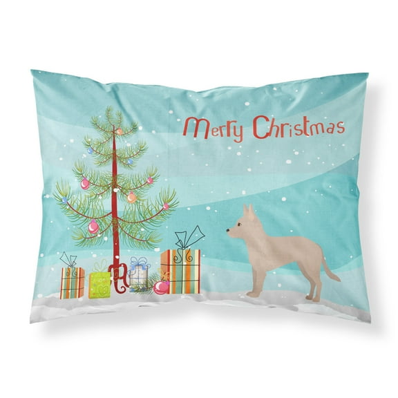 Tan Jackhuahua Christmas Tree Fabric Standard Pillowcase