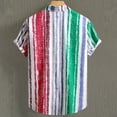 thumbnail image 5 of Jjayotai Mens George Shirts, Men Casual Stripe Print Turndown Short Sleeve Beach Shirt, Vintage Tees for Men, 5 of 5