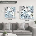 thumbnail image 5 of Navy Blue Teal Coastal Wooden Wall Clock Silent Non Ticking, Summer Beach Coral Shell Ocean Square Wall Clocks Battery Operated, Decor Clock for Home Office, Living Room, Kitchen, 10 Inch, 5 of 9