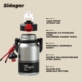 thumbnail image 5 of Sidagar 32 oz Vintage Stainless Steel Insulated Water Bottle with Straw Lid and Handle, Leakproof, Cool Silver Grey, 5 of 10