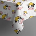 thumbnail image 5 of White Cow Head Hat Pattern Square Tablecloth,Waterproof Square Table Cover,Wipeable Spillproof Washable Table Cover for Home Kitchen Party Decor 42"X42"(107x107cm), 5 of 6