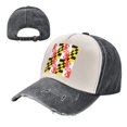 thumbnail image 7 of Men Women Maryland Flag Baseball Cap Golf Dad Hat Adjustable Low Profile Cotton Hat, 7 of 7