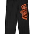 thumbnail image 2 of Superman Original Man of Steel Logo Men's Black Graphic Sleep Pants-Small, 2 of 5