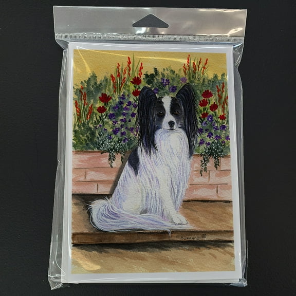 Papillon Greeting Cards and Envelopes Pack of 8
