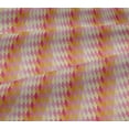 thumbnail image 4 of oneOone Cotton Jersey Pale Orange Fabric Argyle Check Craft Projects Decor Fabric Printed By The Yard 58 Inch Wide, 4 of 4