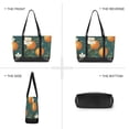 thumbnail image 6 of FORMRS Canvas Laptop Tote Bag for Women with 15.6" Computer Compartments Shoulder Handbag, Retro Floral Orange, 6 of 7