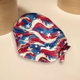 thumbnail image 7 of Independence Day 250th Anniversary Working Cap with Sweatband, Adjustable Patriotic Scrub Hat for Professionals, Dust-Proof Unisex Head Cover July 4th #0192 Deep Red, 7 of 7