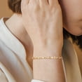 thumbnail image 6 of GDCOIN Tennis Round CZ Bracelet 14K Gold Plated Dainty Jewelry for Women, 6 of 10