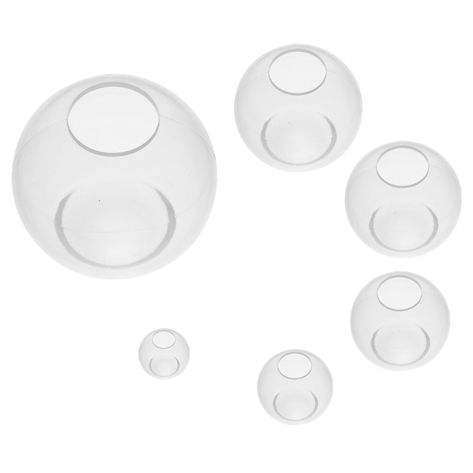 FONDOTIN Silicone Sphere Molds for Epoxy Resin Crafting, 6-Piece Set for Resin